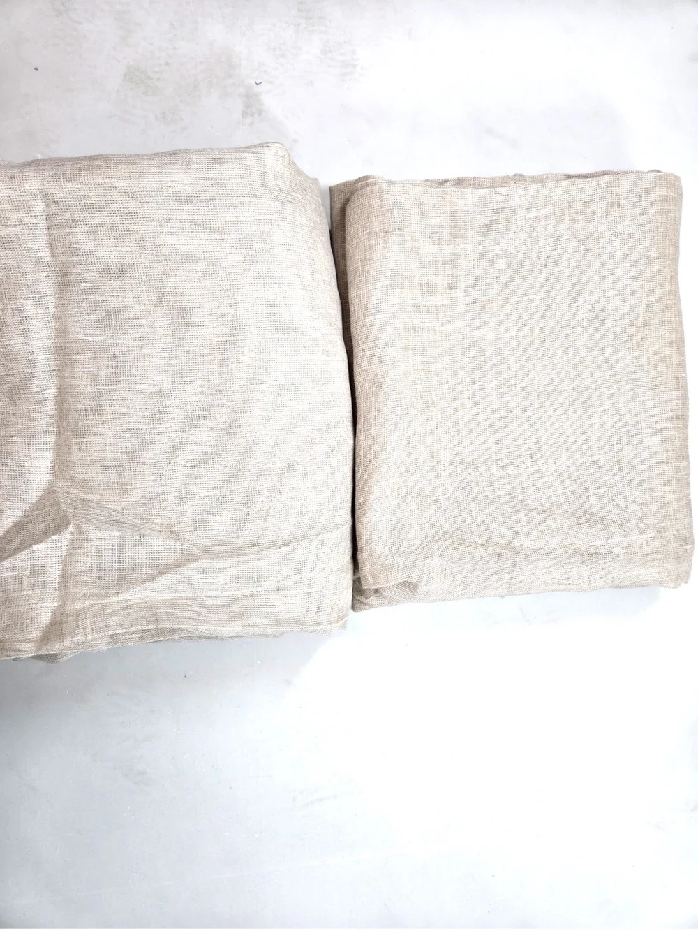 NWOT QUINCE Set Of 4 48x84 European Linen Sheer Curtains Flax 9813